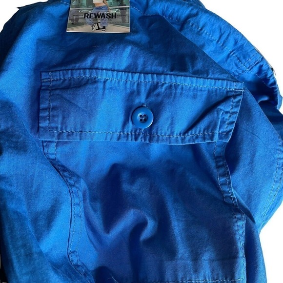 REWASH Parachute Pants Size Large Cobalt Blue NEW TAGS - Picture 9 of 9